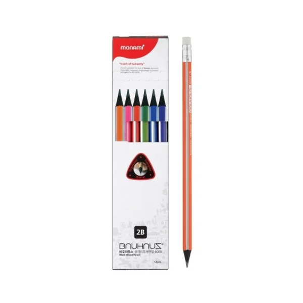  Crayon Graphite HB  MONAMI Bauhaus – Bois noir