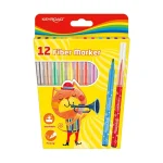 Feutres scolaires KEYROAD - Fiber Marker 12 Colors