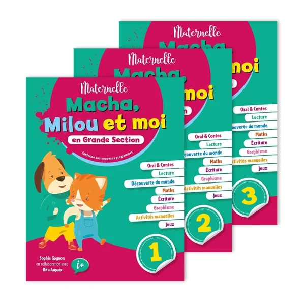 Macha Milou et moi en GS - Pack 1 2 & 3 + Mon Portfolio + Cahier Combo Lecture & Écriture