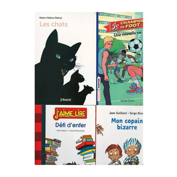 Pack 4Histoires Nenuphar CM2 : Les chats + défi d'enfer + Jo champion de foot + mon copain bizzare