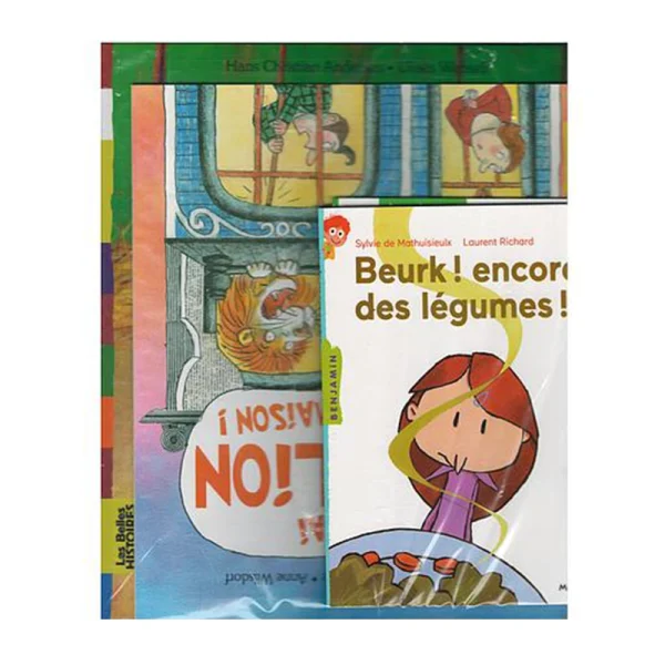 Pack Histoires nénuphar CE1 - 4 histoires: j'ai un lion à la maison - Le vilain petit canard - Beurk!encore des légumes - Au feu les dragons