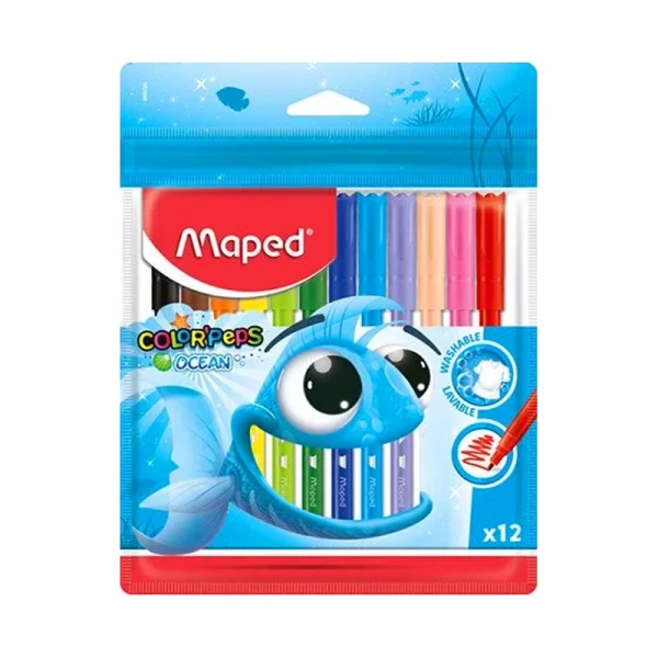 Pochette de 12 Feutres de coloriage MAPED - Color'peps Ocean